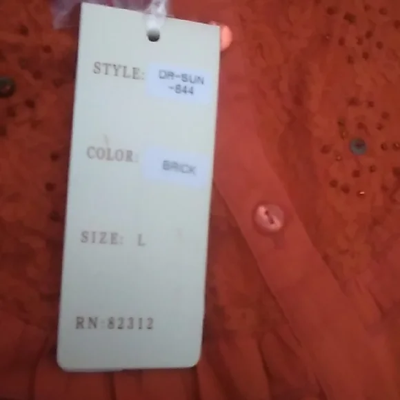 Orange Ruffle Hem Button-Front Dress - Picture 3 of 6